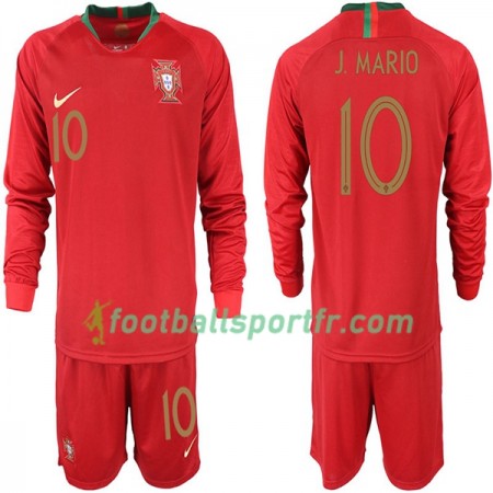 Tenue Portugal J. MARIO 10 Enfant Domicile Coupe du monde 2018 Maillot de Foot ML